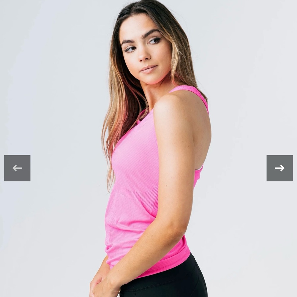 Zyia Active Hot Pink Copper Charged Tank Size Small